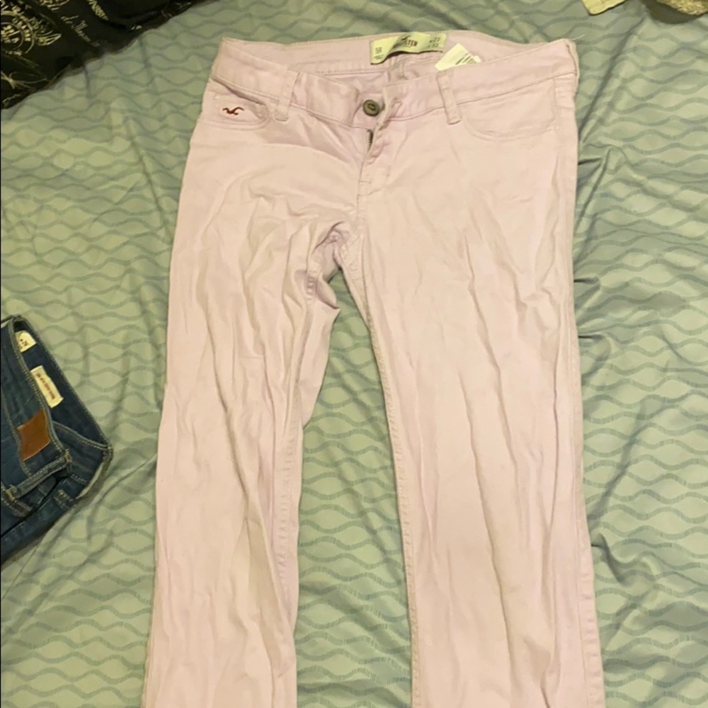 Purple hollister jeans